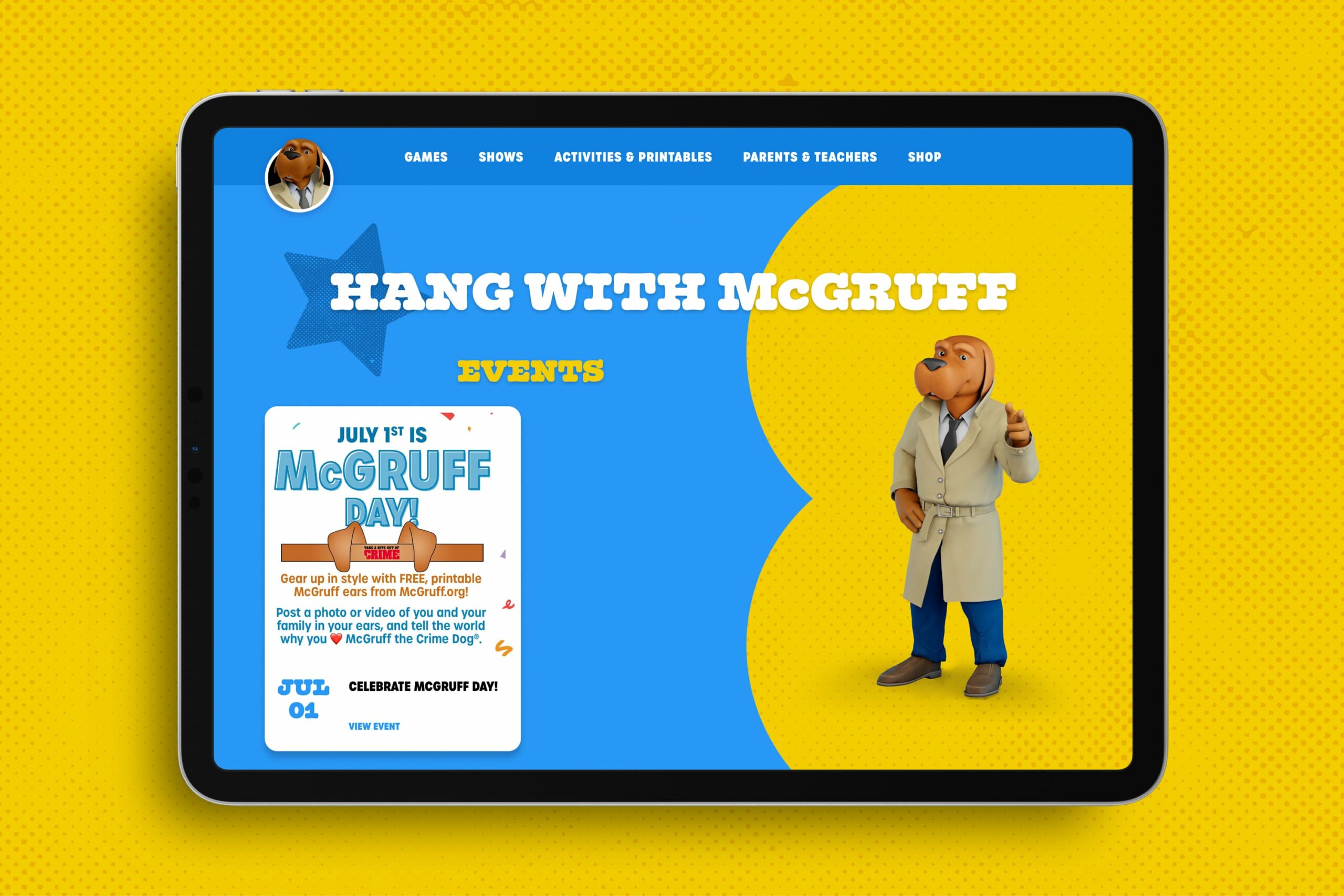 Design work featuring McGruff The Crime Dog done by a web design agency in Northern VA for The National Crime Prevention Council.