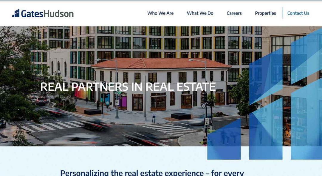 The website homepage of Gates Hudson which showcases the work of Red Thinking, a creative web design and development agency.
