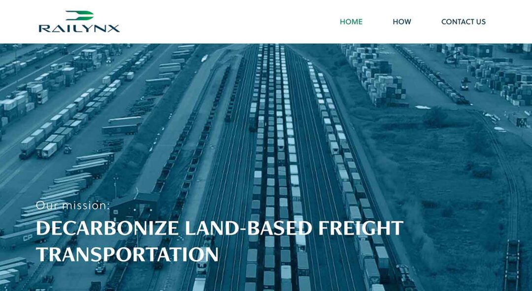 The website homepage of Railynx, an innovative rail system company, showcasing the website design and web development of Red Thinking.